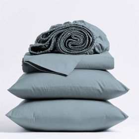 King size Aqua Blue 100-Percent Certified Organic Cotton Sheet Set