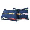 Twin Size Lightweight Navy Race Cars 2 Piece Quilt Set