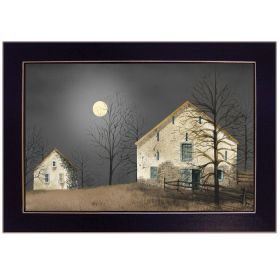 Trendy Decor 4U "Still of the Night" Framed Wall Art, Modern Home Decor Framed Print for Living Room