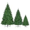 8FT, 6FT, 4FT Pre-Lit Green Pine Artificial Christmas Tree, Set of 3 Hinged Xmas Trees with 820 Warm-Yellow LED Lights and 2539 Branch Tips