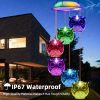 1 Pack, Wind Chimes,Owl Solar Wind Chimes For Outside, Waterproof LED Solar Powered Memorial Wind Chimes With Lights