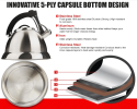 B106A3.2L (201) Natural gas stove kettle kettle body thickness 0.35mm spray color sound kettle